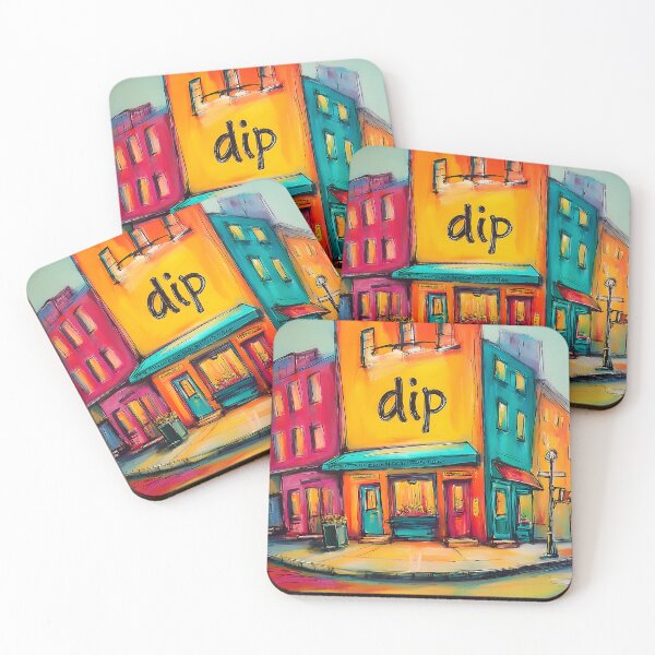 Item preview, Dive into the Dip - A Vibrant Abstract Celebration of Urban Life Color and Whimsy designed and sold by OlfactoART Studio.