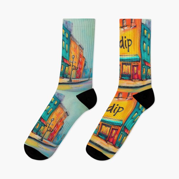 Item preview, Dive into the Dip - A Vibrant Abstract Celebration of Urban Life Color and Whimsy designed and sold by OlfactoART Studio.