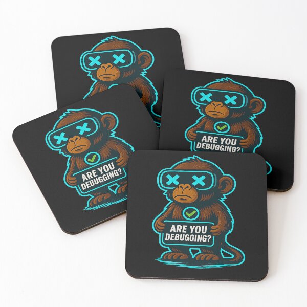 Item preview, Funny Cyber Monkey - Are You Debugging? designed and sold by Derpy Lab .