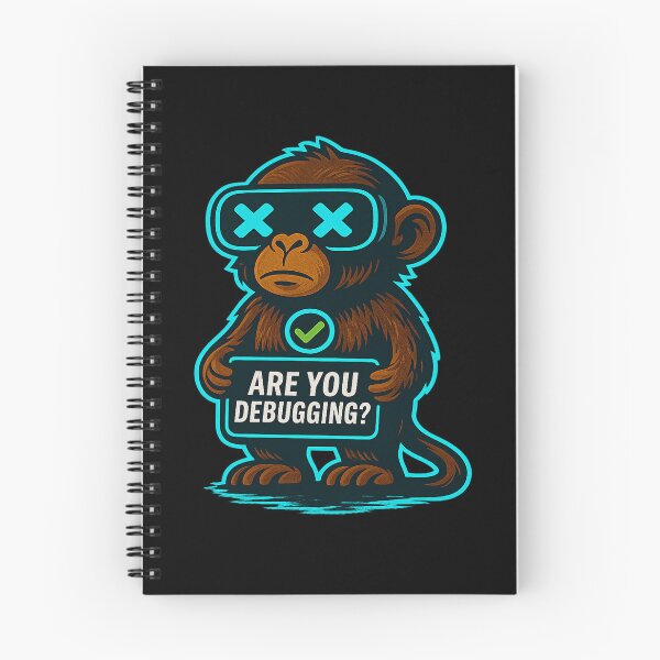 Item preview, Funny Cyber Monkey - Are You Debugging? designed and sold by Derpy Lab .