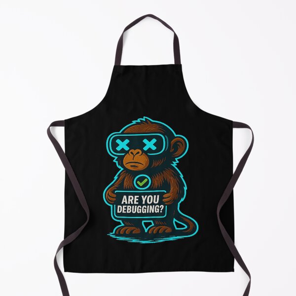 Item preview, Funny Cyber Monkey - Are You Debugging? designed and sold by Derpy Lab .