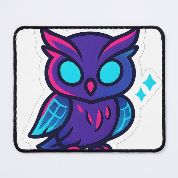 Item preview, Chibi Cyberpunk Owl – Neon Futuristic Desgin  designed and sold by StickyGuys.