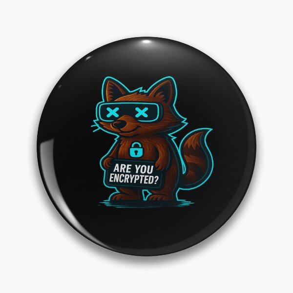 Item preview, Funny Cyber Raccoon - Are You Encrypted? designed and sold by Derpy Lab .