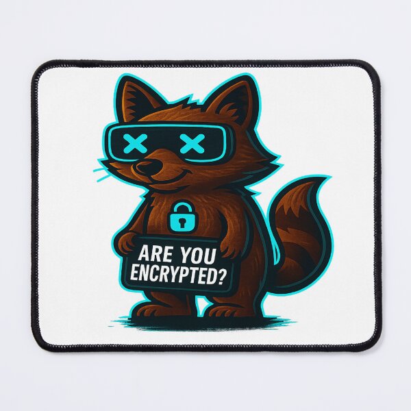 Item preview, Funny Cyber Raccoon - Are You Encrypted? designed and sold by Derpy Lab .