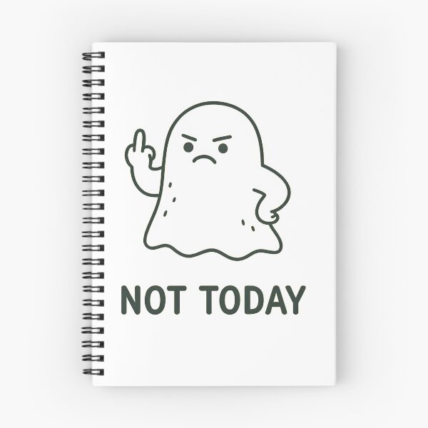 Item preview, Not Today Angry Ghost Funny Attitude Design designed and sold by Wear The Vibe Art.