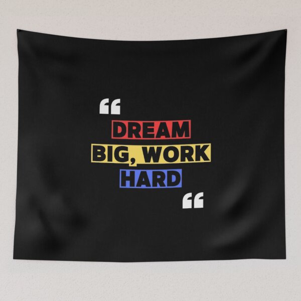 Item preview,  Dream Big Work Hard Motivational Quote Design designed and sold by ArtsyElegance4U ⭐⭐⭐⭐⭐.