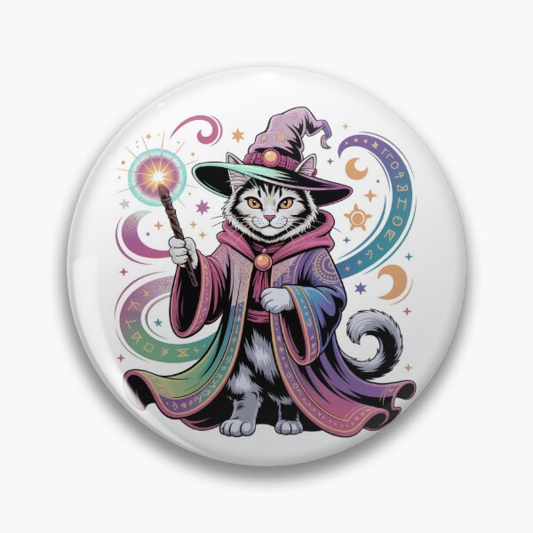 Item preview, Funny Wizard Cat Cartoon Design Shirt,Wizard Cat Fantasy Artwork for Cat Lovers,Anime Wizard Cat Cute Magical Feline Tee designed and sold by PrintMod.