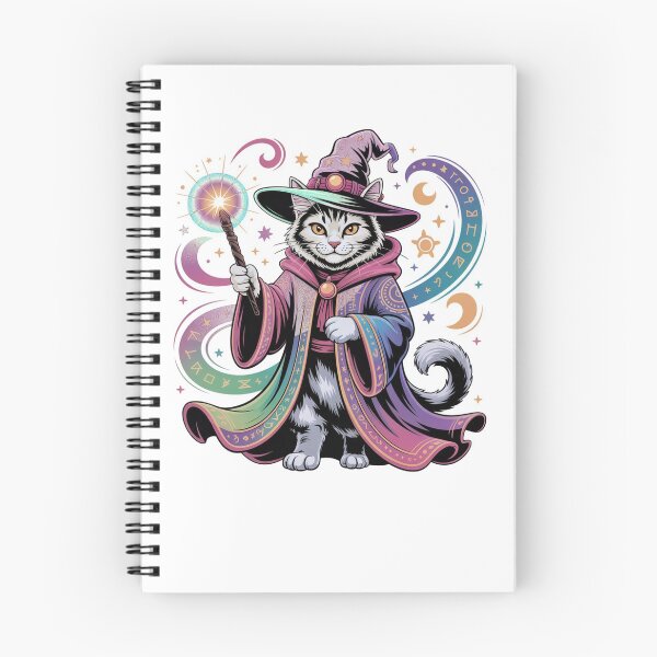 Item preview, Funny Wizard Cat Cartoon Design Shirt,Wizard Cat Fantasy Artwork for Cat Lovers,Anime Wizard Cat Cute Magical Feline Tee designed and sold by PrintMod.