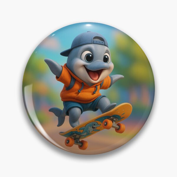 Item preview, Skater Dolphin designed and sold by Sillytoe.