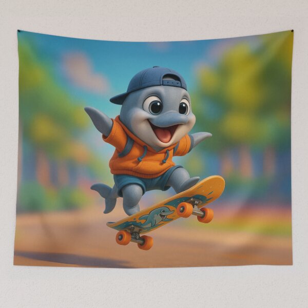 Item preview, Skater Dolphin designed and sold by Sillytoe.