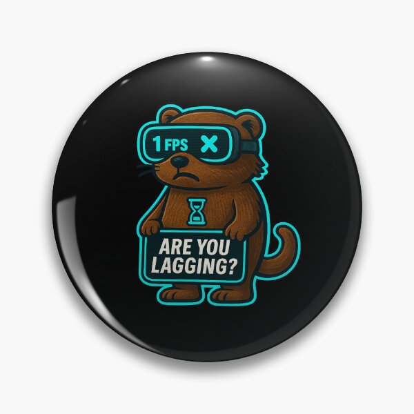 Item preview, Funny Cyber Otter - Are You Lagging? designed and sold by Derpy Lab .