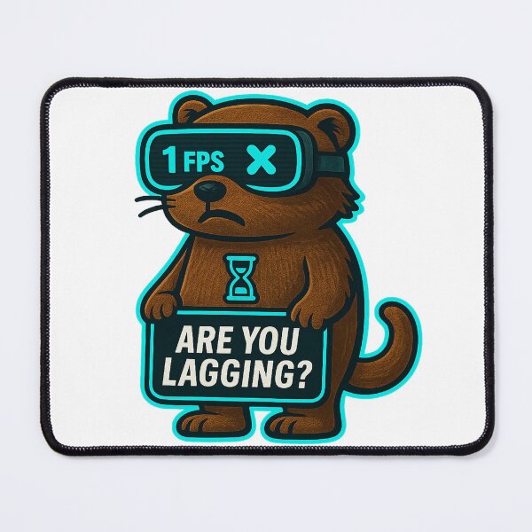 Item preview, Funny Cyber Otter - Are You Lagging? designed and sold by Derpy Lab .