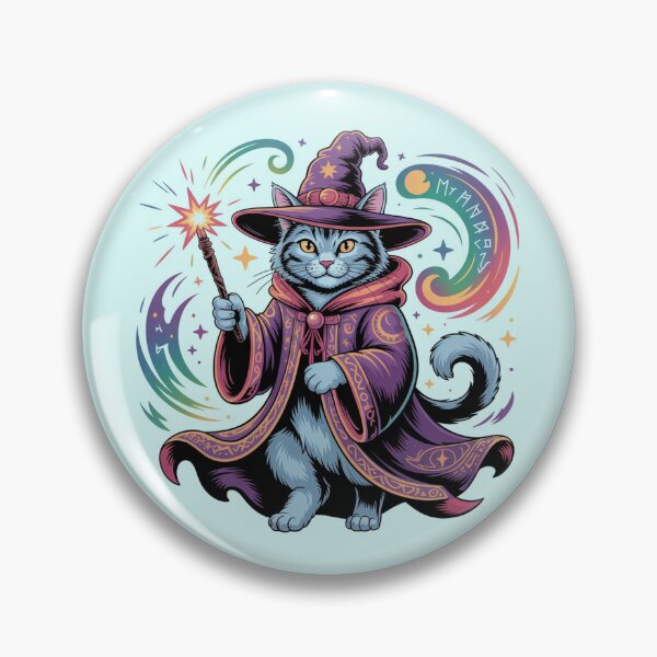 Item preview, Wizard Cat Enchanted Fantasy T-Shirt,Cute Magical Wizard Cat Illustration Shirt designed and sold by PrintMod.