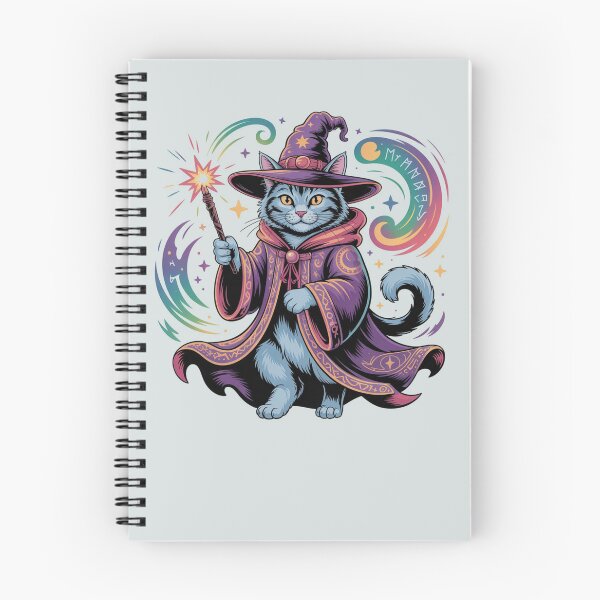 Item preview, Wizard Cat Enchanted Fantasy T-Shirt,Cute Magical Wizard Cat Illustration Shirt designed and sold by PrintMod.