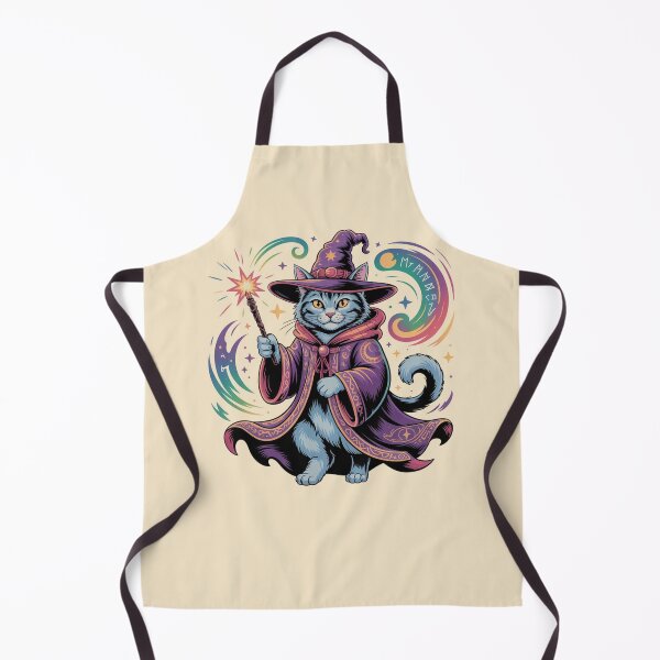 Item preview, Wizard Cat Enchanted Fantasy T-Shirt,Cute Magical Wizard Cat Illustration Shirt designed and sold by PrintMod.