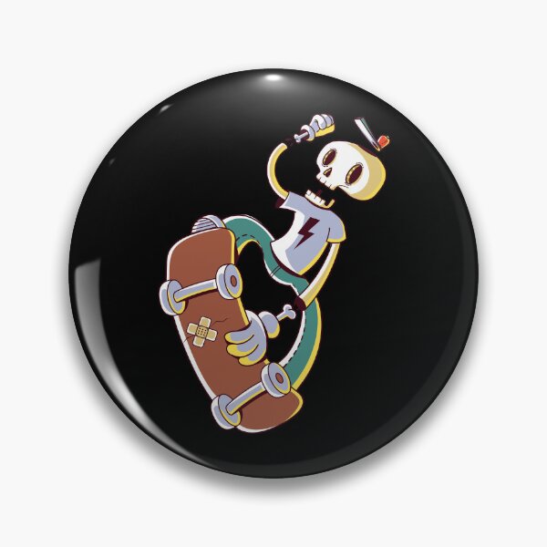 Item preview, Happy comical skeleton skateboarding designed and sold by Joncasmiart.