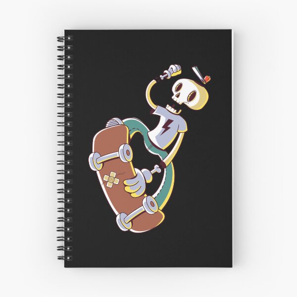 Item preview, Happy comical skeleton skateboarding designed and sold by Joncasmiart.