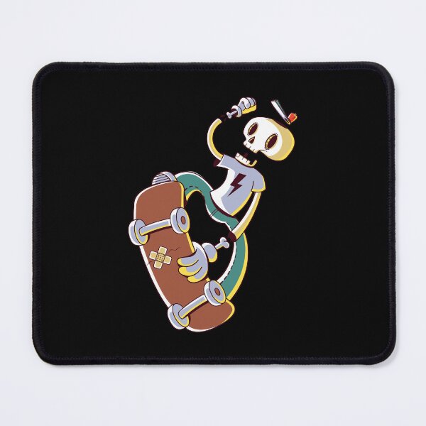 Item preview, Happy comical skeleton skateboarding designed and sold by Joncasmiart.