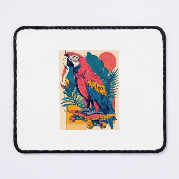 Item preview, Red Tropical Parrot on Skateboard Graphic designed and sold by mariaben33.