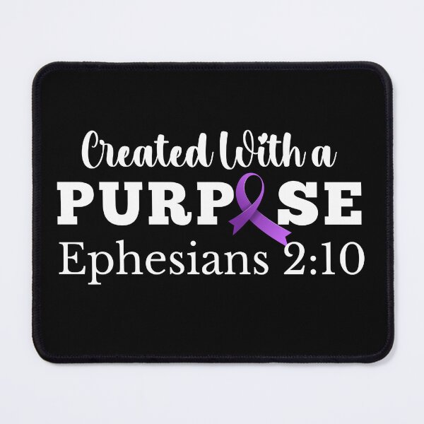 Item preview, Created With A Purpose : Ephesians 2:10 | Christian Faith | Alzheimer and Brain Disorder Awareness | Gift To Mom, Dad, Child With Brain Disease designed and sold by Raise2Shine.