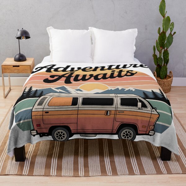 Item preview, Adventure Awaits – Van Life Vintage Retro Design designed and sold by H&F Shop.