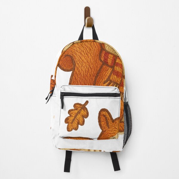 Item preview, Fall Squirrel with PSL — Cozy Leaves Embroidered Patch designed and sold by #Adulting Central.