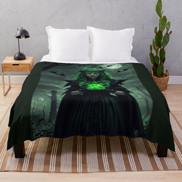 Item preview, Morrivane the Hollow Queen – Gothic Witch of the Green Flame designed and sold by GempArt.