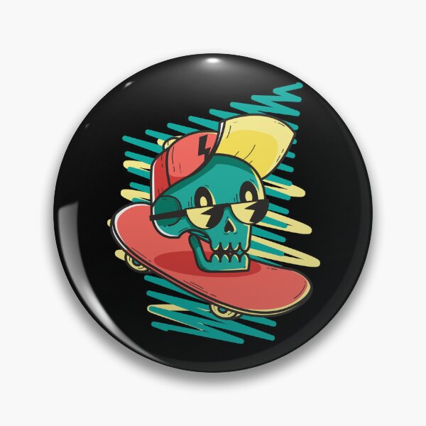 Item preview, Happy green skeleton comic skateboarding designed and sold by Joncasmiart.