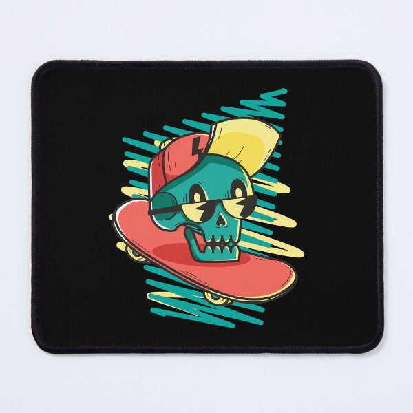 Item preview, Happy green skeleton comic skateboarding designed and sold by Joncasmiart.