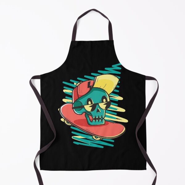 Item preview, Happy green skeleton comic skateboarding designed and sold by Joncasmiart.