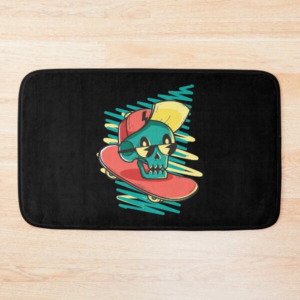 Item preview, Happy green skeleton comic skateboarding designed and sold by Joncasmiart.