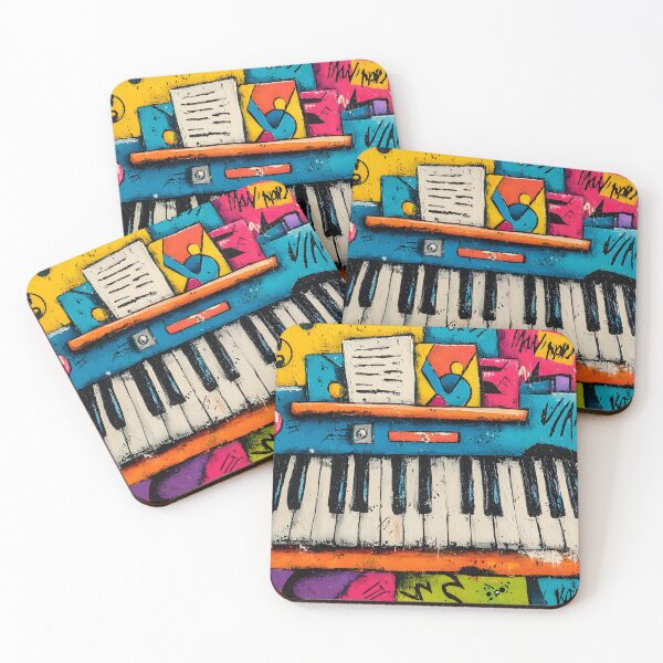 Item preview, Abstract Piano Harmony - A Vibrant Celebration of Music Color and Expressive Energy designed and sold by OlfactoART Studio.