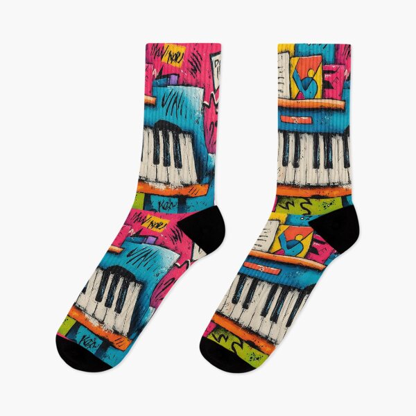 Item preview, Abstract Piano Harmony - A Vibrant Celebration of Music Color and Expressive Energy designed and sold by OlfactoART Studio.