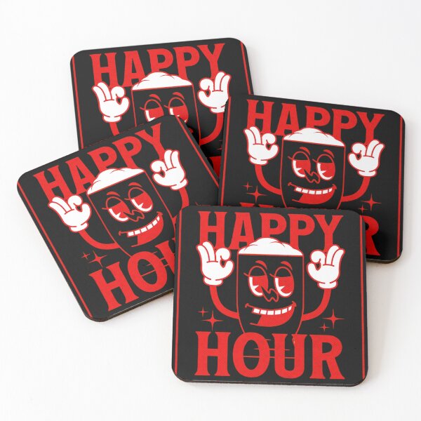 Artikelvorschau, Happy Hour Retro-Bier-Charakter entworfen und verkauft von Crowniex.