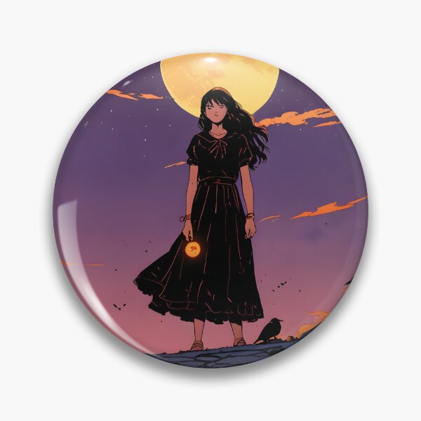 Item preview, Girl under a full moon with crows designed and sold by Ledsor.