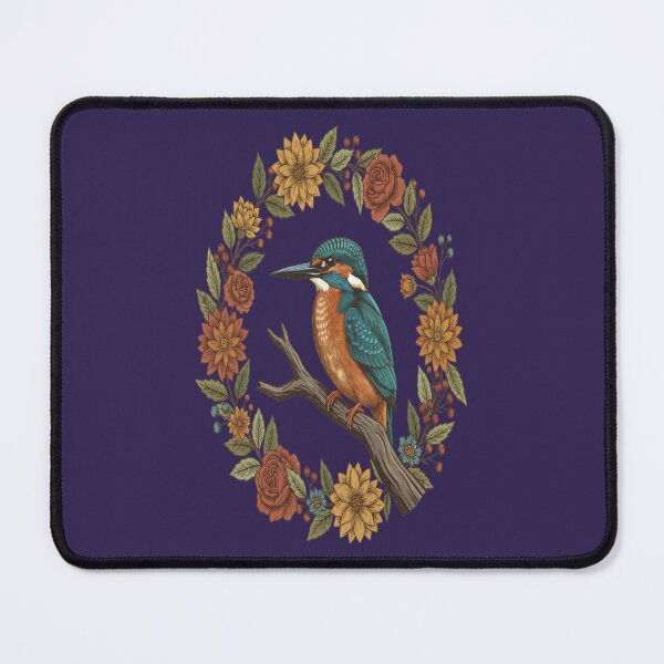Item preview, Common Kingfisher in Vintage Cottagecore Style designed and sold by BirdsnStuff.