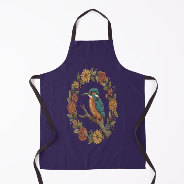 Item preview, Common Kingfisher in Vintage Cottagecore Style designed and sold by BirdsnStuff.