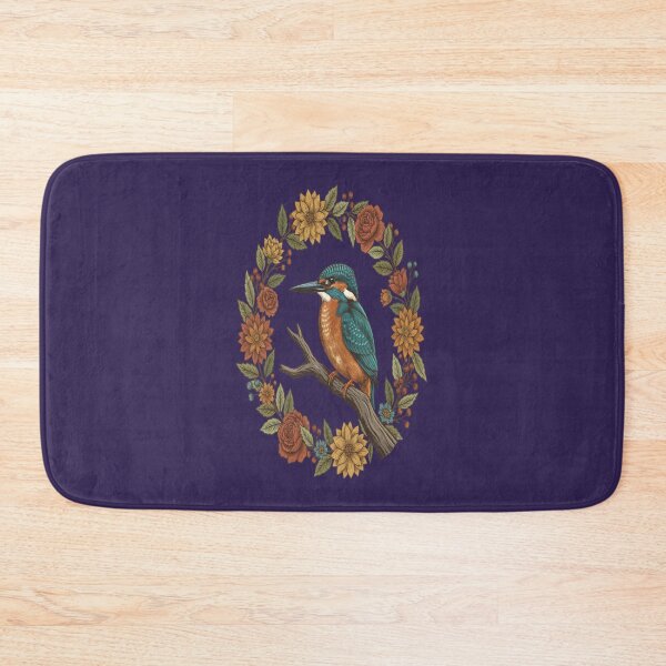 Item preview, Common Kingfisher in Vintage Cottagecore Style designed and sold by BirdsnStuff.