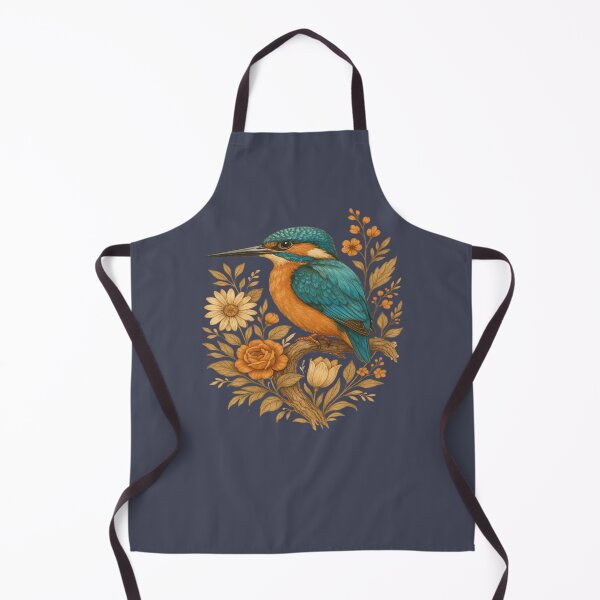 Item preview, Common Kingfisher with Rustic Autumn Charm Botanicals designed and sold by BirdsnStuff.