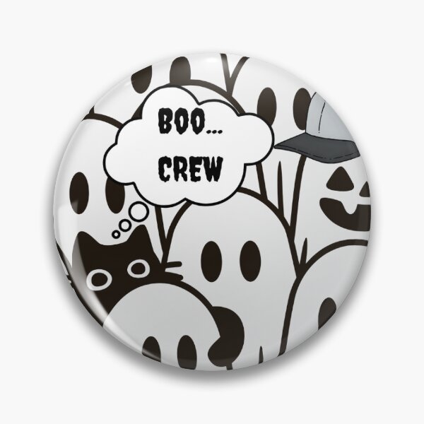 Item preview, “Boo Crew Ghosts with Black Cat Illustration” designed and sold by ProWander1.