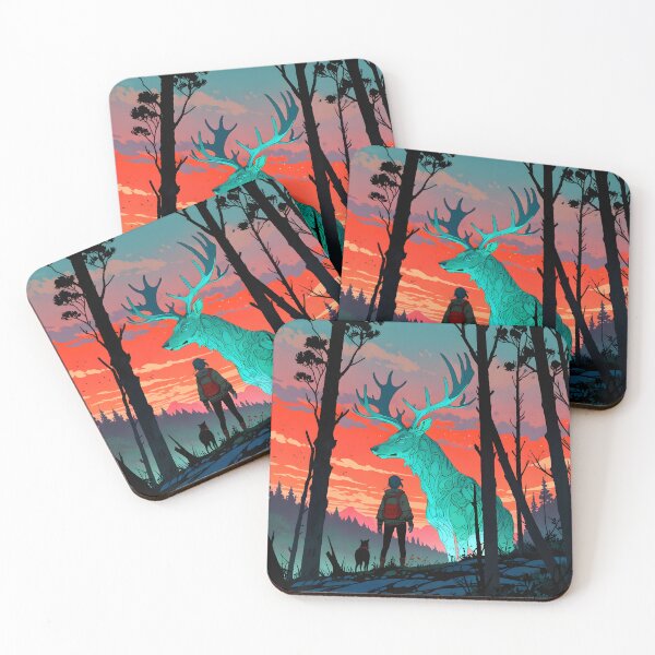 Item preview, Glowing giant deer in the forest designed and sold by Ledsor.