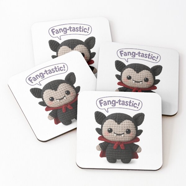 Item preview, Cute Halloween Vampire Amigurumi Crochet Fang Tastic designed and sold by Tiny Stitch World.