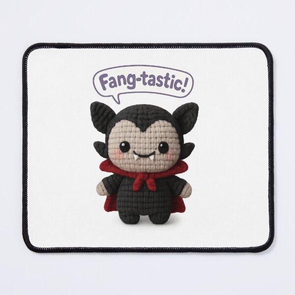 Item preview, Cute Halloween Vampire Amigurumi Crochet Fang Tastic designed and sold by Tiny Stitch World.