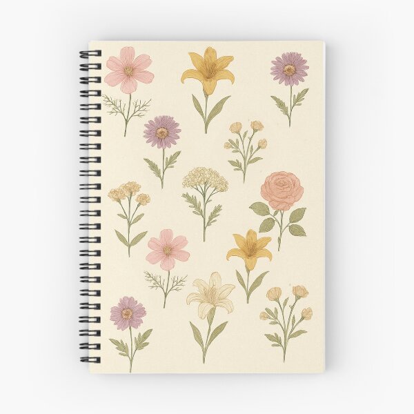 Item preview, Vintage Botanical Wildflower Pattern Hardcover Journal designed and sold by TinaDu-.