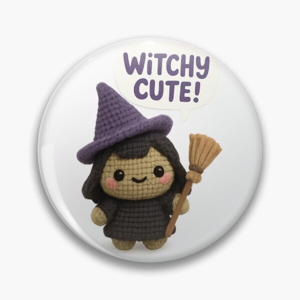 Item preview, Cute Halloween Witch Amigurumi Crochet Witchy Cute designed and sold by Tiny Stitch World.