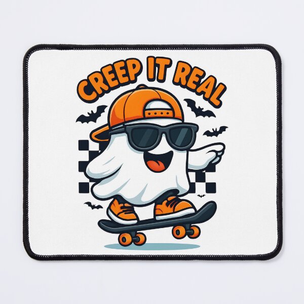 Item preview, Halloween Ghost Skateboard Creep it Real designed and sold by stampacreates.