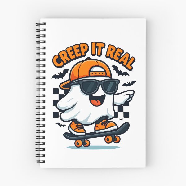 Item preview, Halloween Ghost Skateboard Creep it Real designed and sold by stampacreates.