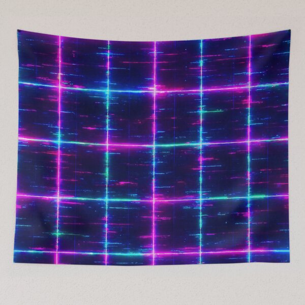 Item preview, Glitchcore Grid – Neon Pixel Distortion  designed and sold by Neonnomads.