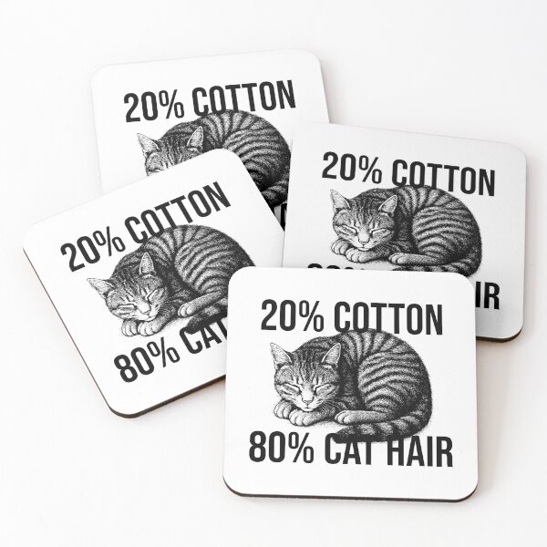 Item preview, 20% Cotton, 80% Cat Hair – Funny Sleeping Cat Design designed and sold by xndrlab.