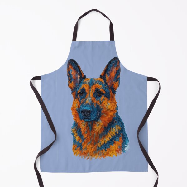 Item preview, German Shepherd Abstract Pointillist Painting designed and sold by NoRestDesigns.